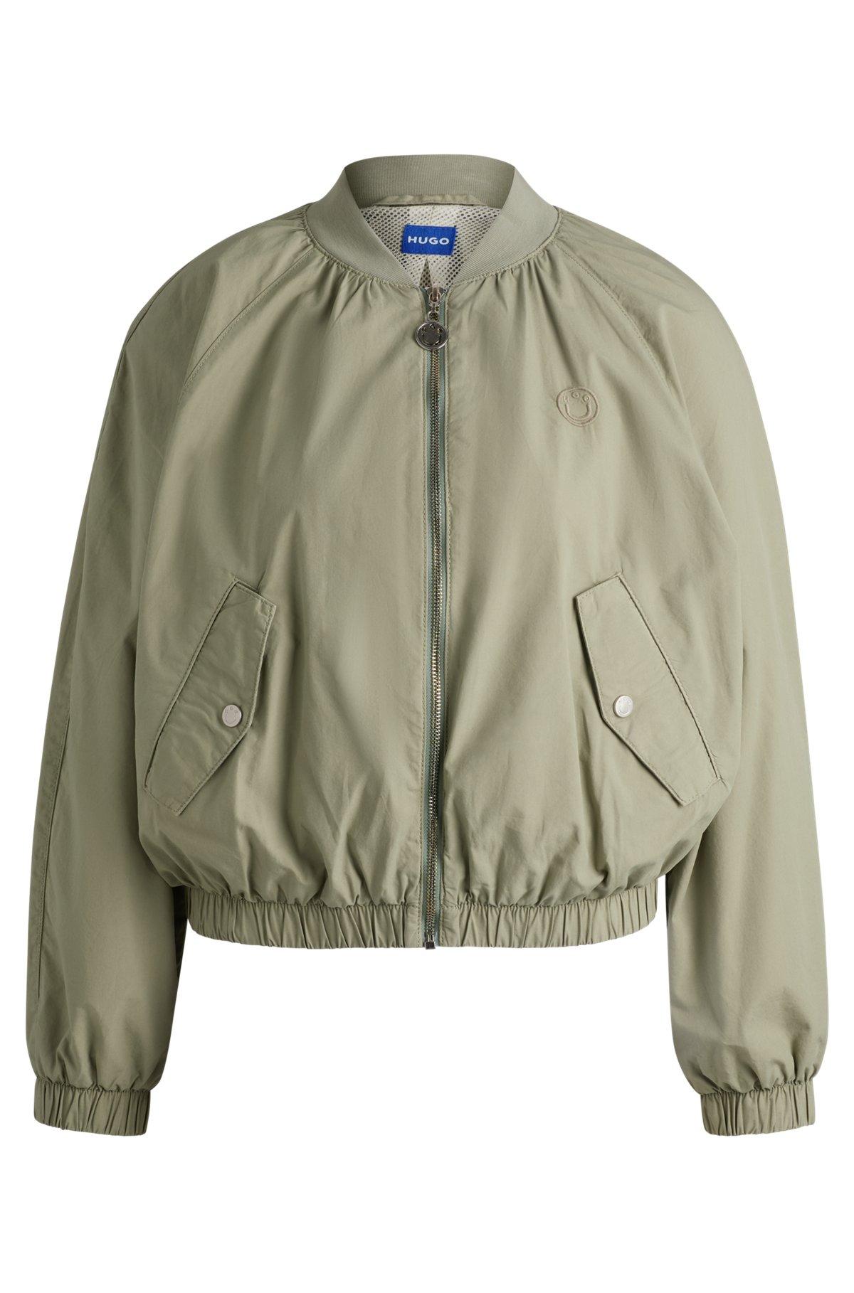 Bomber jacket in paper-touch cotton Product Image
