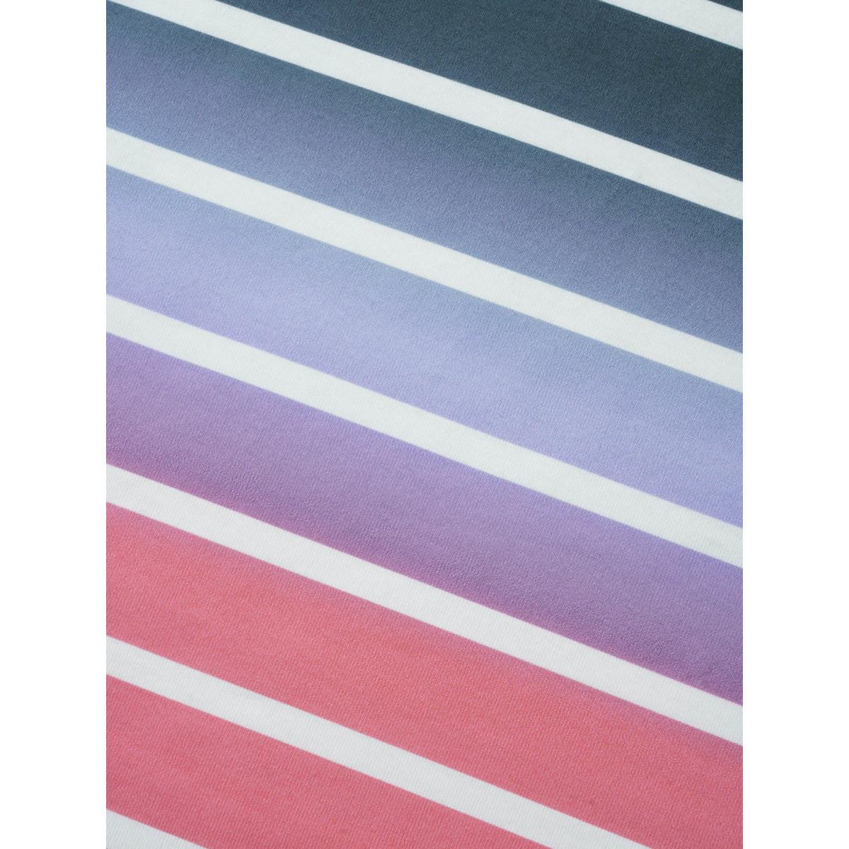 Plus Size Round Neck Contrast Striped T-shirt Multicolor Women Casual Contrast Round Neck Everyday T-shirts BloomChic 18-20/2X Product Image