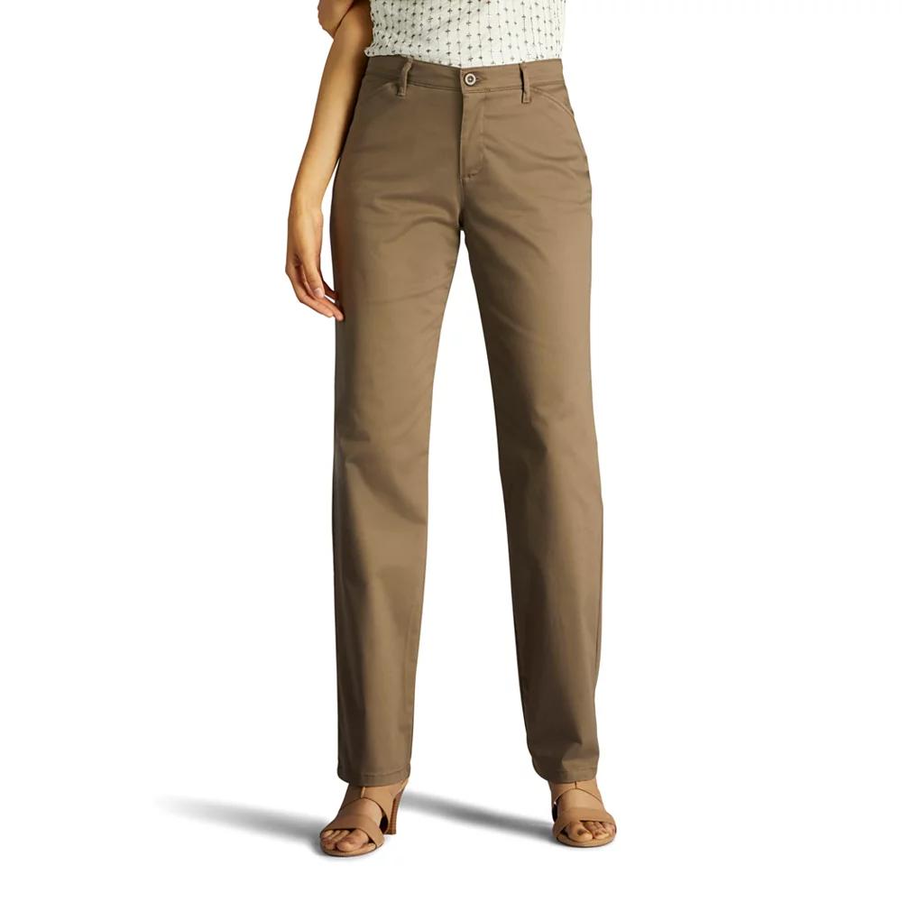 Women's Lee® Relaxed Fit Straight-Leg Twill Pants,  Product Image