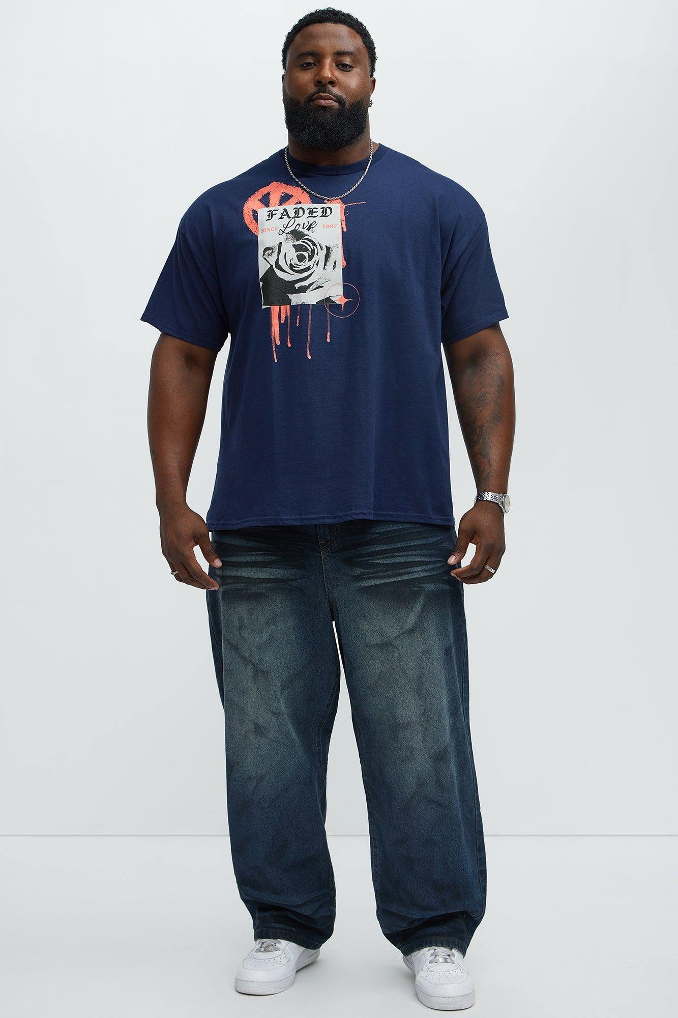 Faded Love Club Short Sleeve Tee - Navy Product Image