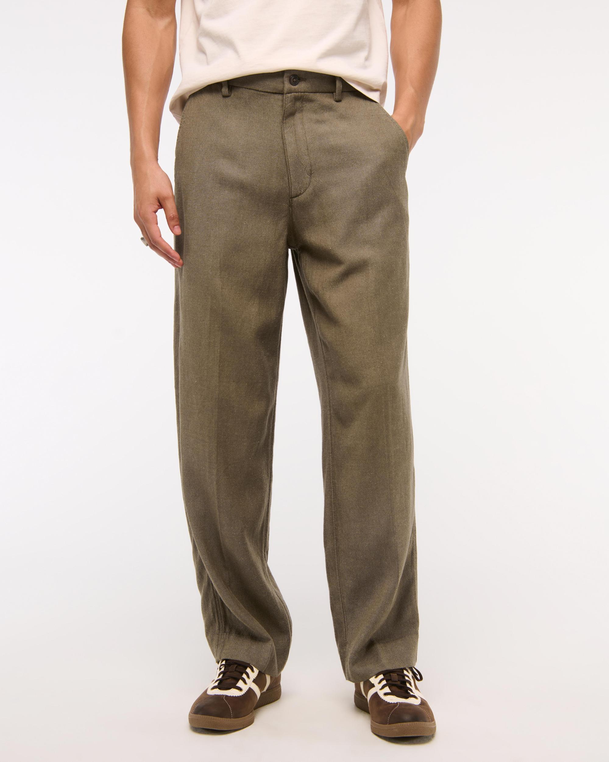Baggy Tailored Linen-Blend Trouser Product Image
