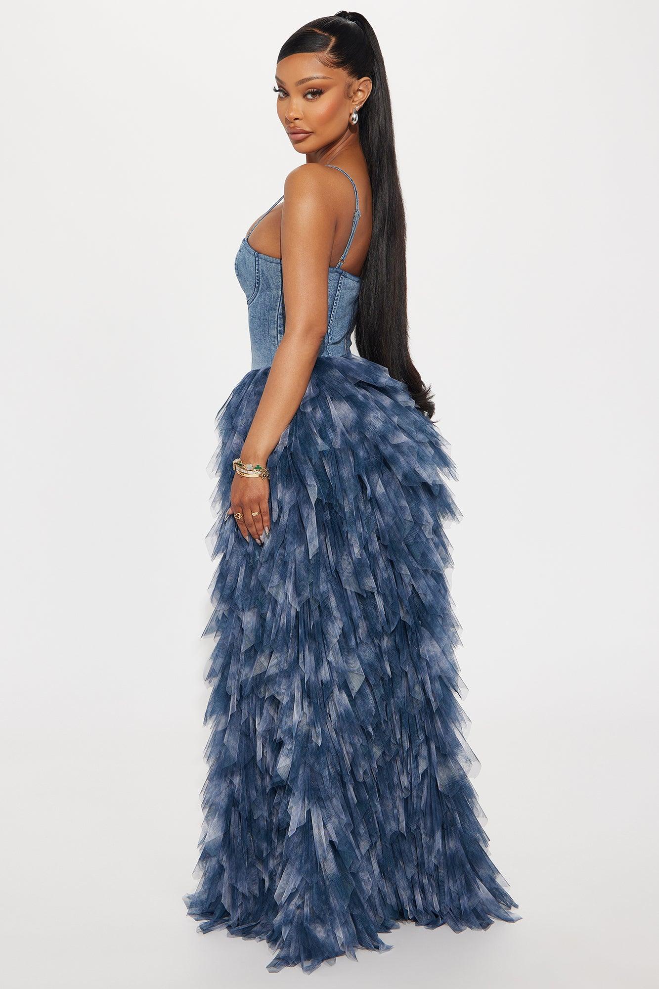 Life In Denim Maxi Dress - Denim Product Image