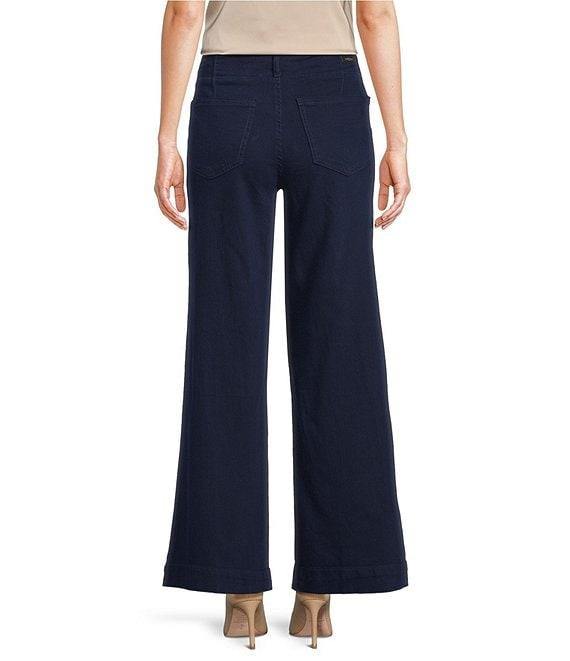 Liverpool Los Angeles Hannah Soft Denim Mid Rise Wide Flare Leg Utility Pants Product Image