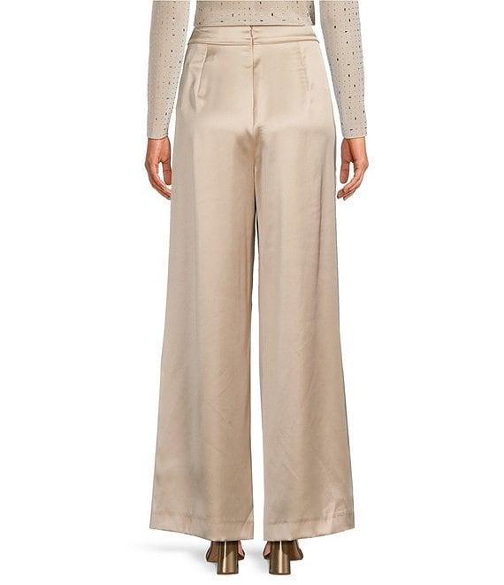 Gianni Bini Devon Wide Leg High Rise Satin Pants Product Image