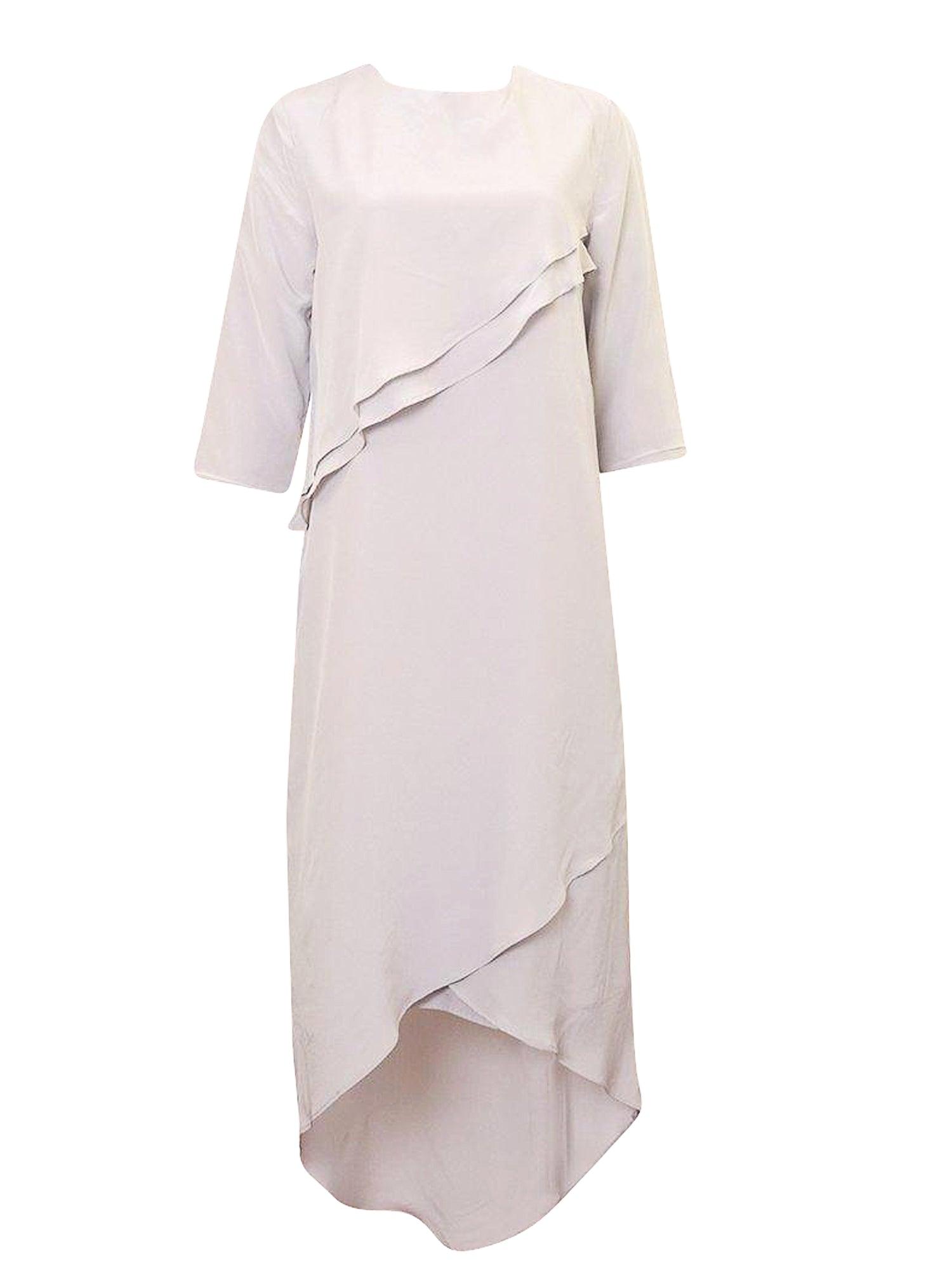 Ellie Makir Grey High-Low Dress Product Image