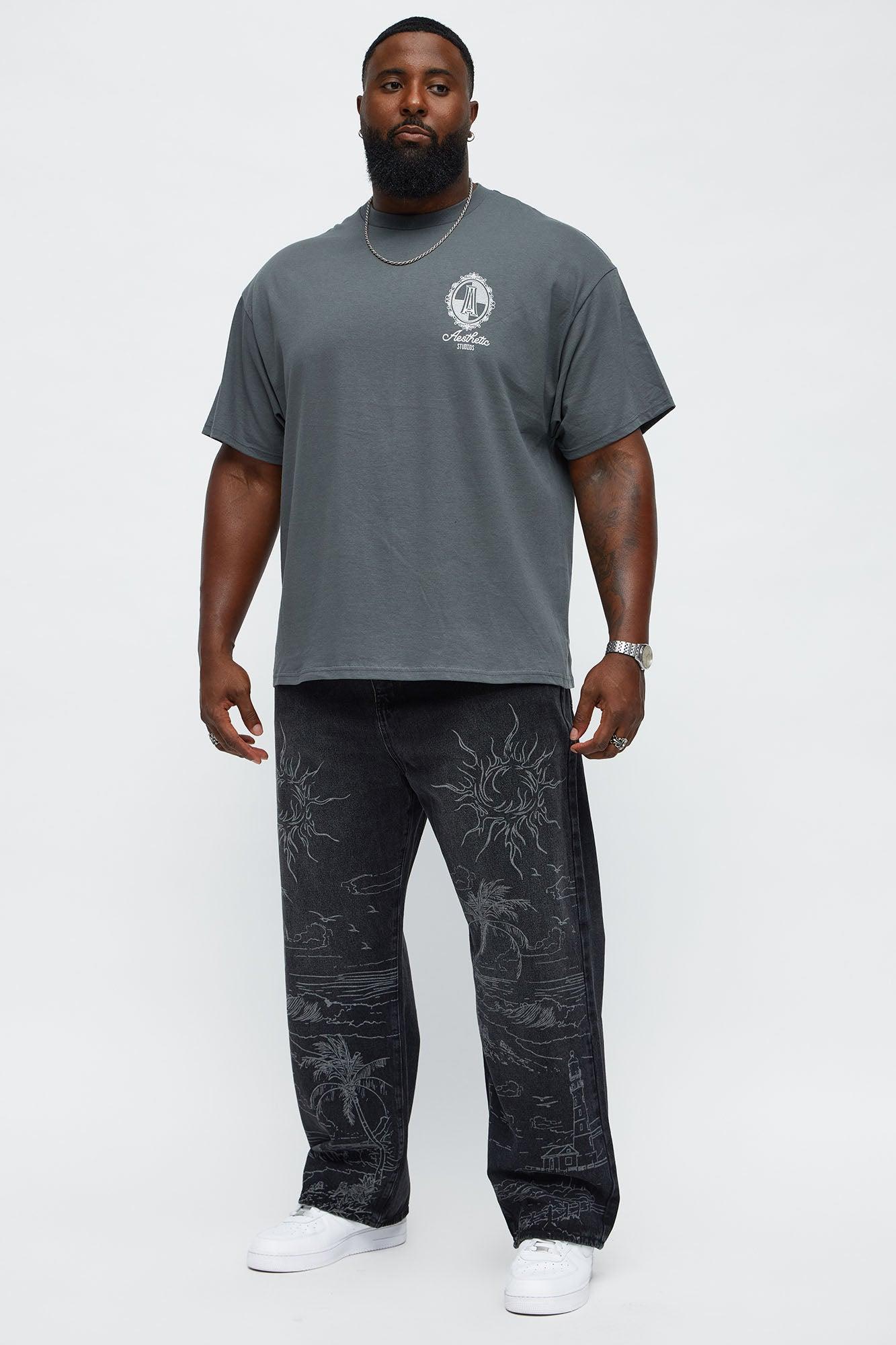 Aesthetics LA California Short Sleeve Tee - Charcoal Male Product Image