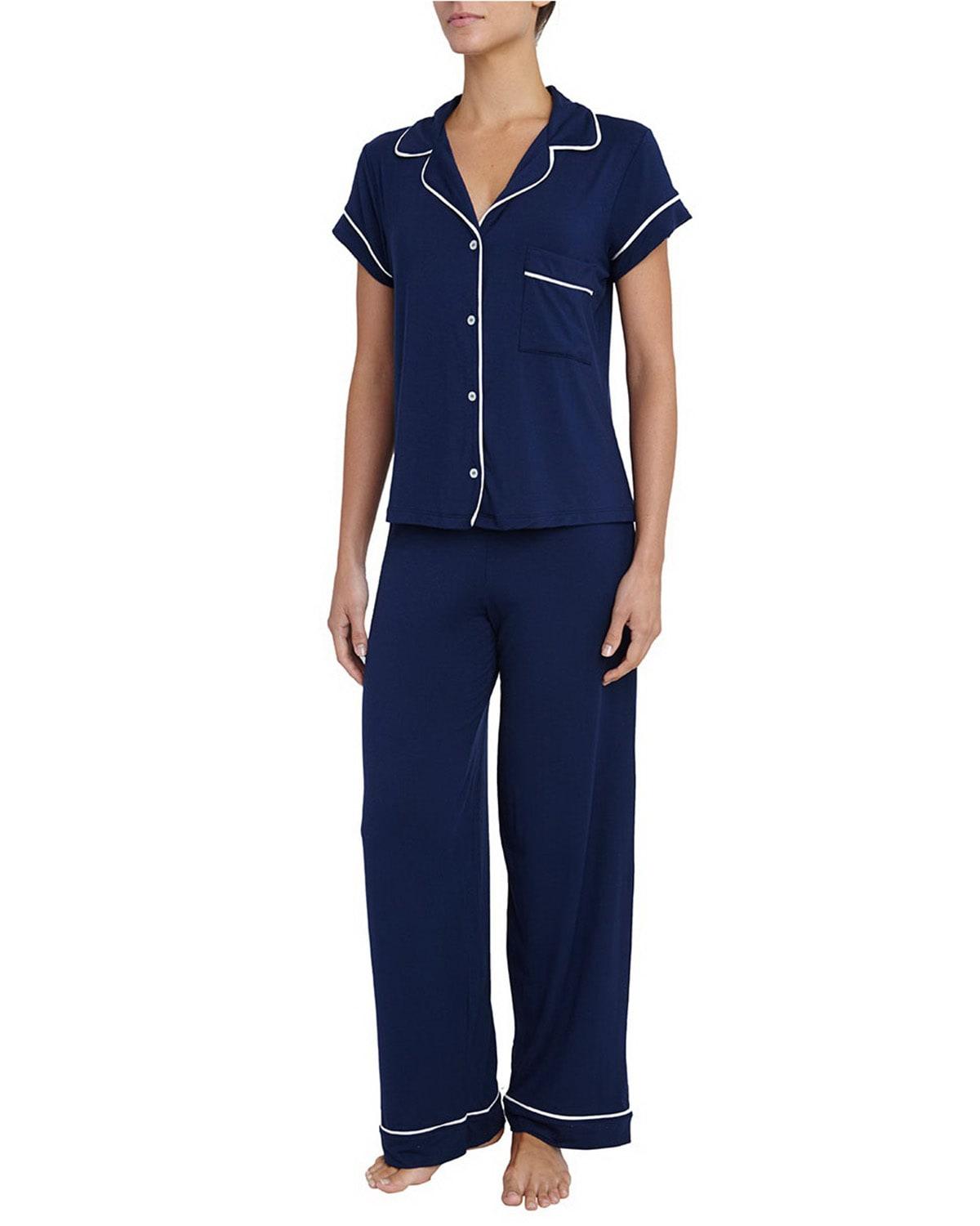 Eberjey Gisele Short Sleeve Long Pant Pajama Set Product Image