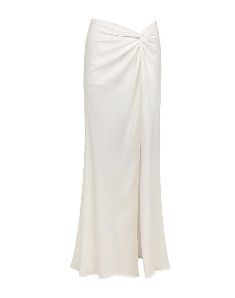 Ibiza High Neck Halter Top - Off White Product Image