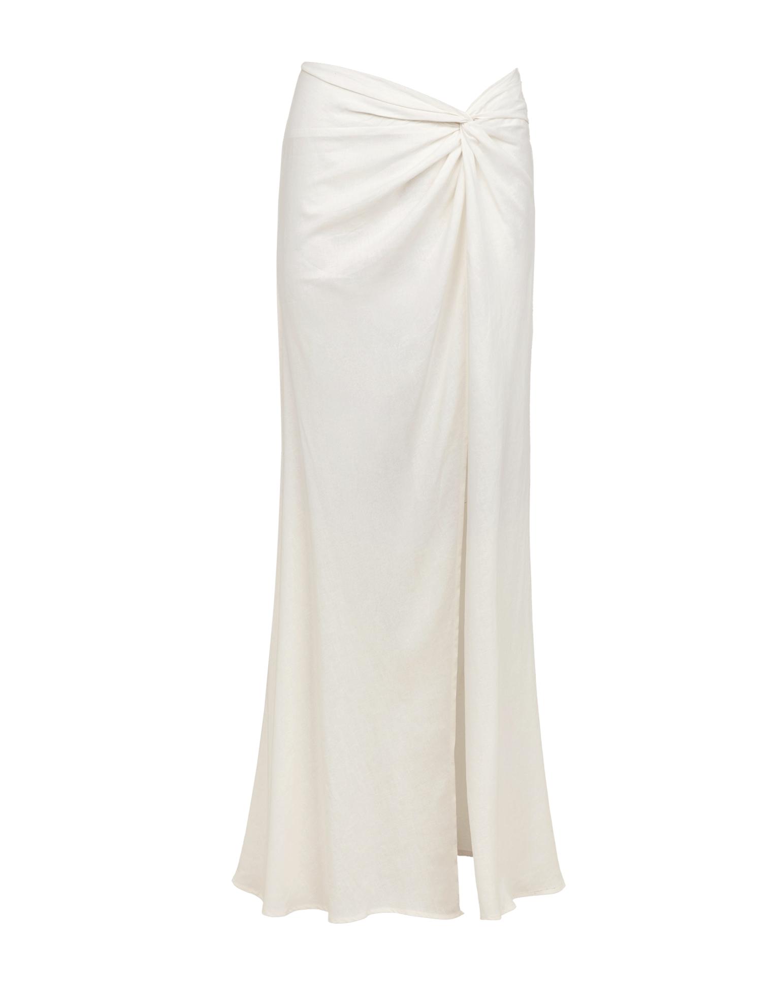 Ibiza High Neck Halter Top - Off White Product Image