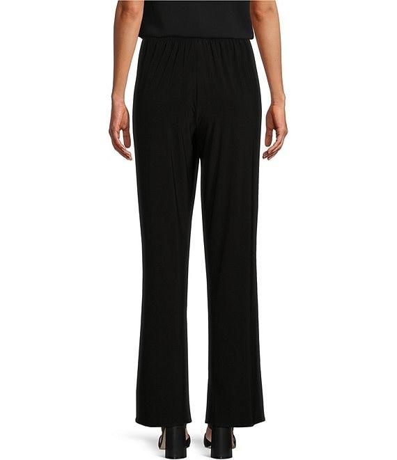 Caroline Rose Stretch Knit Split Hem Pull-On Pants Product Image