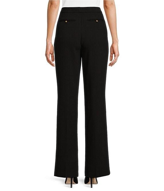 Donna Karan Knit Mid Rise Bootcut Pants Product Image
