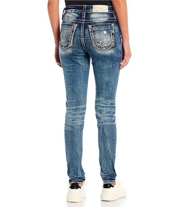 Miss Me Mid Rise Destructed Skinny Jeans Product Image