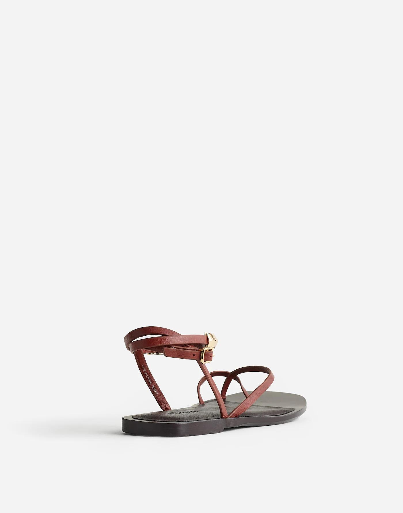 The Vira Bangle Ankle-Wrap Sandal in Leather Product Image