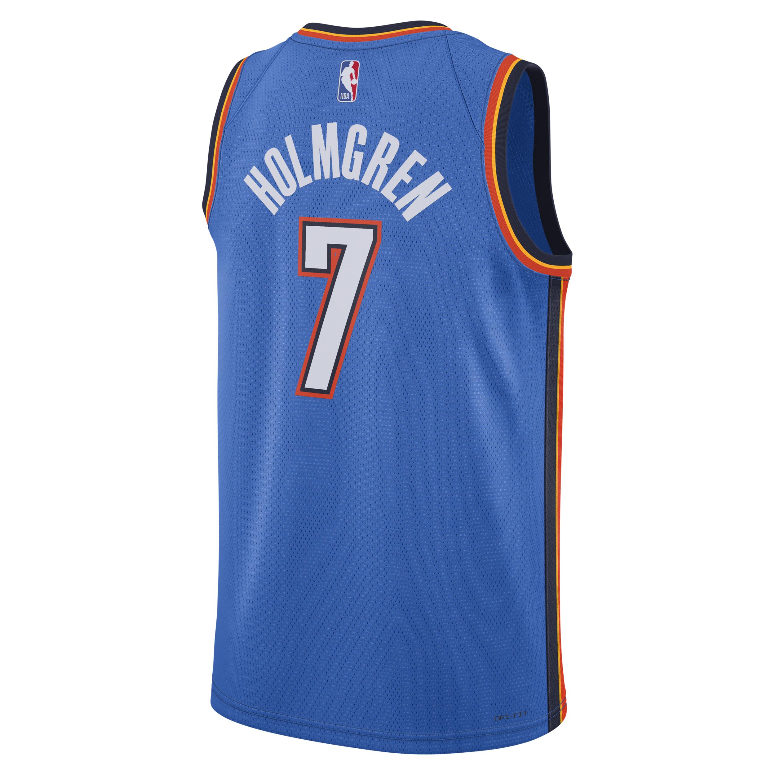 Oklahoma City Thunder Icon Edition Nike Mens Dri-FIT NBA Swingman Jersey | DN2016-406 Product Image
