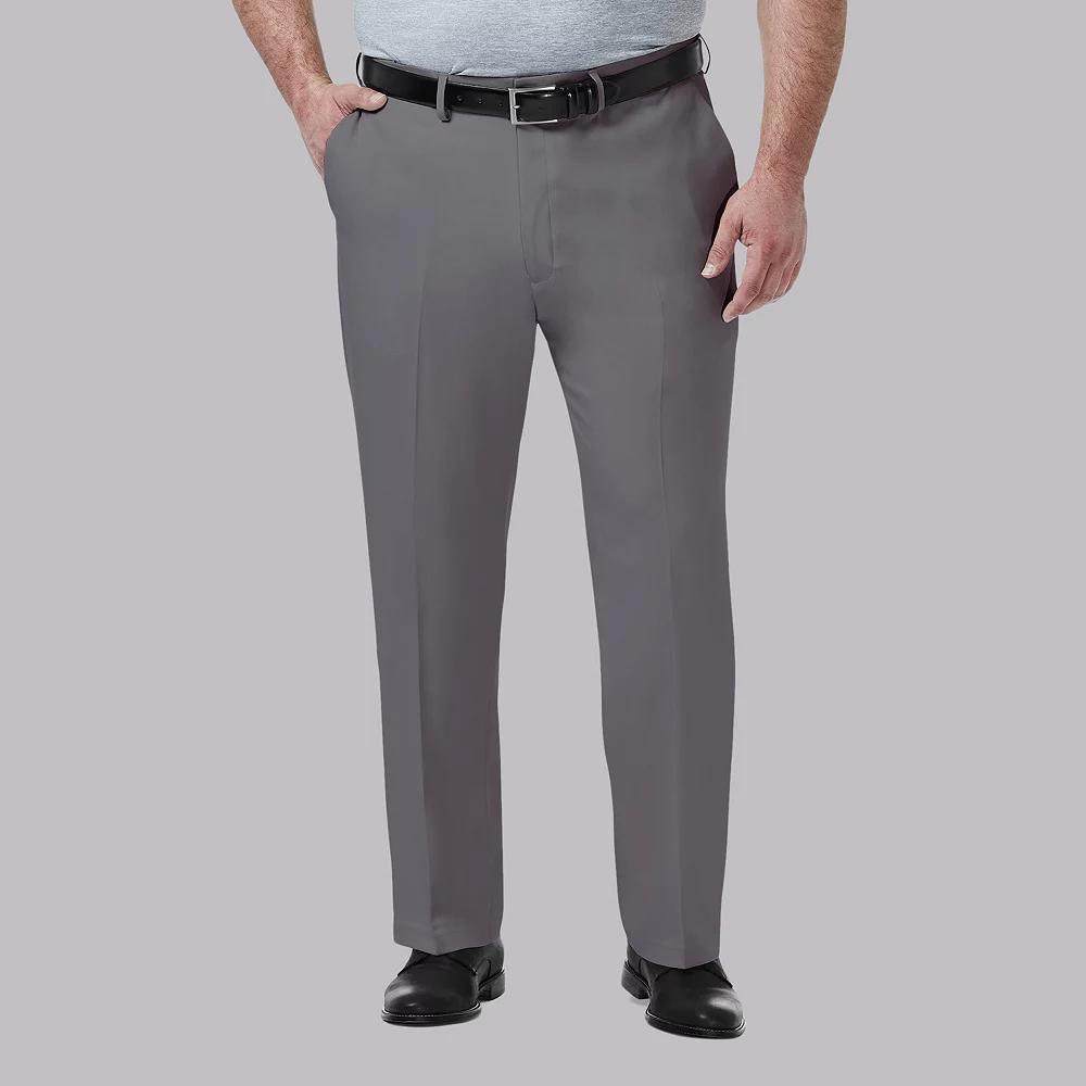Big & Tall Haggar® Premium Comfort Expandable-Waist Classic-Fit Stretch Flat-Front Dress Pants, Men's,  Product Image