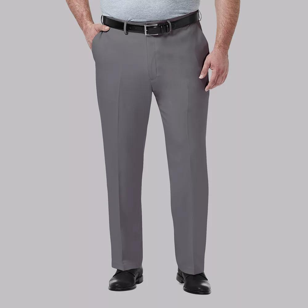 Big & Tall Haggar® Premium Comfort Expandable-Waist Classic-Fit Stretch Flat-Front Dress Pants, Men's,  Product Image