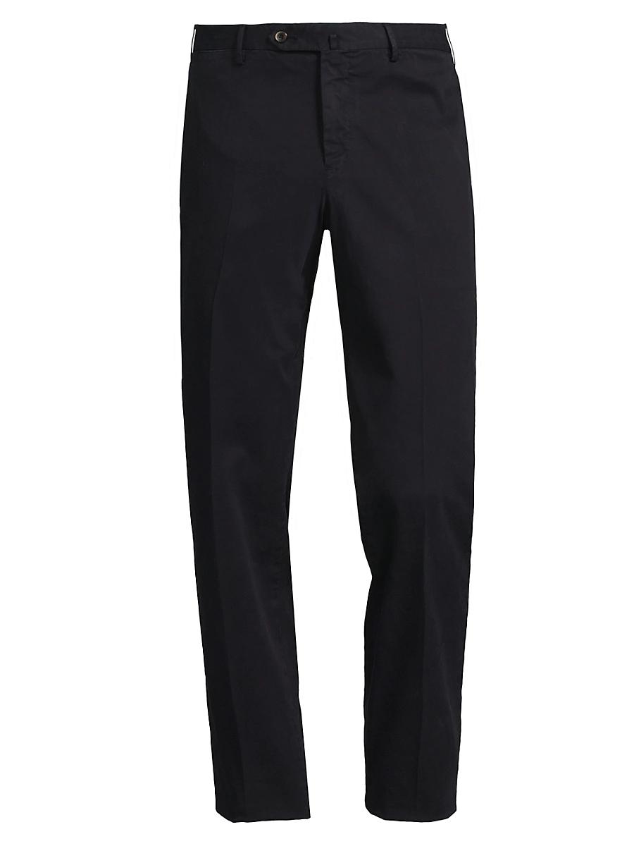 Mens Stretch Cotton-Blend Slim-Fit Trousers Product Image