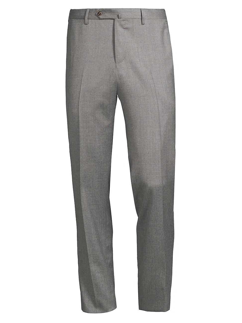 Mens Super 110s Stretch-Cotton Slim-Fit Trousers Product Image