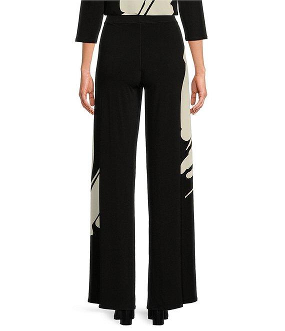 Eva Varro Coordinating Brushstroke Print Wide-Leg Pull-On Knit Pants Product Image
