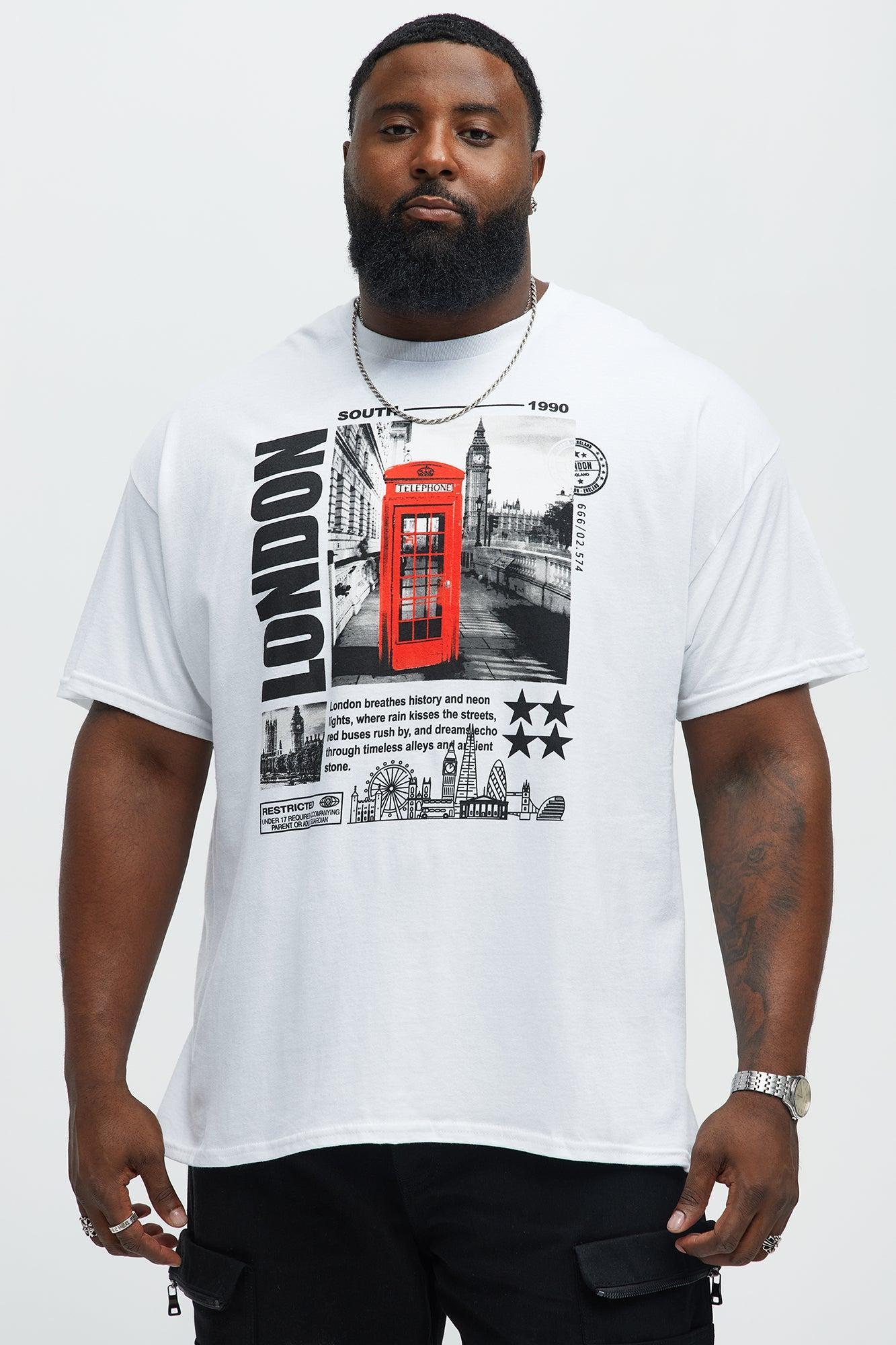 Midnight In London Short Sleeve Tee - White Male Product Image