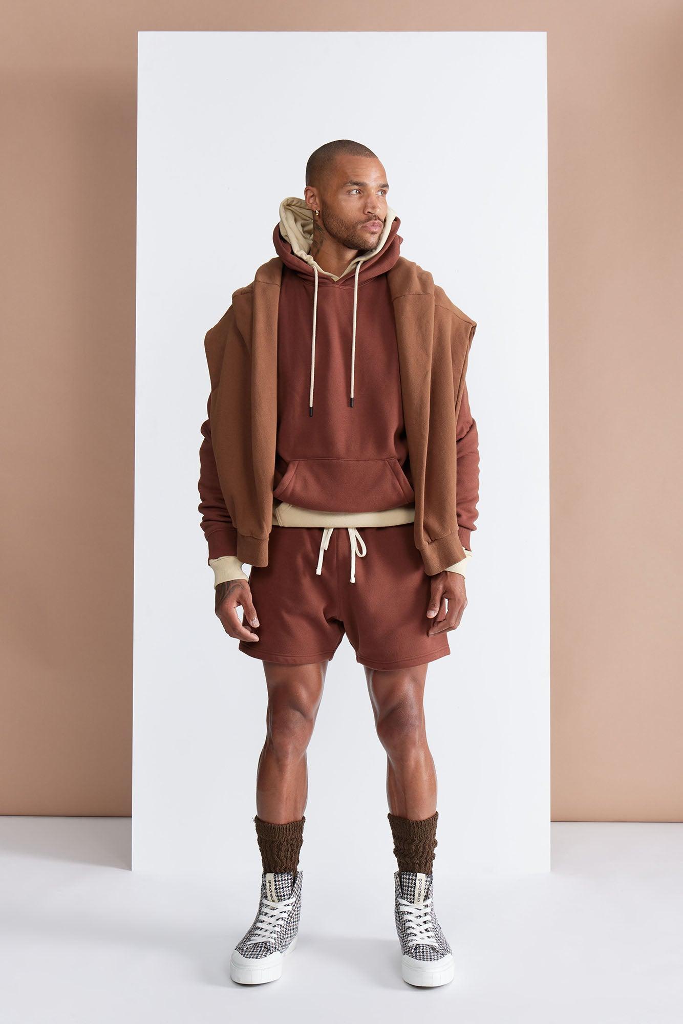 Tyson Oversized Heavyweight Hoodie - Brown Product Image