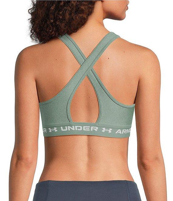 Under Armour Women's Armour® Mid Crossback Heather Scoop Neck Sports Bra Product Image
