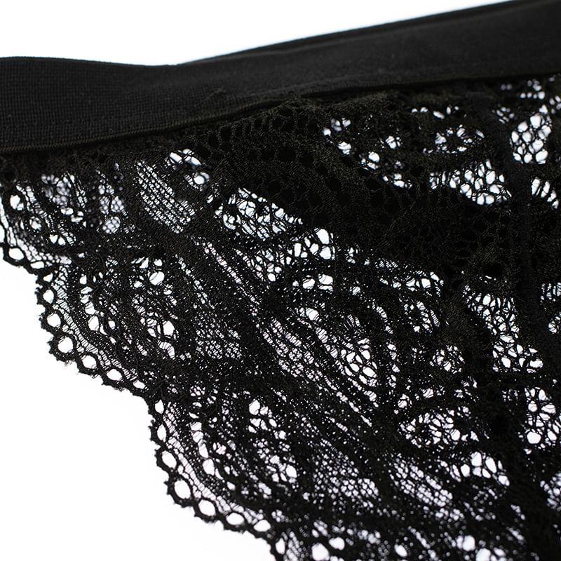 Lace Garter Thong Product Image