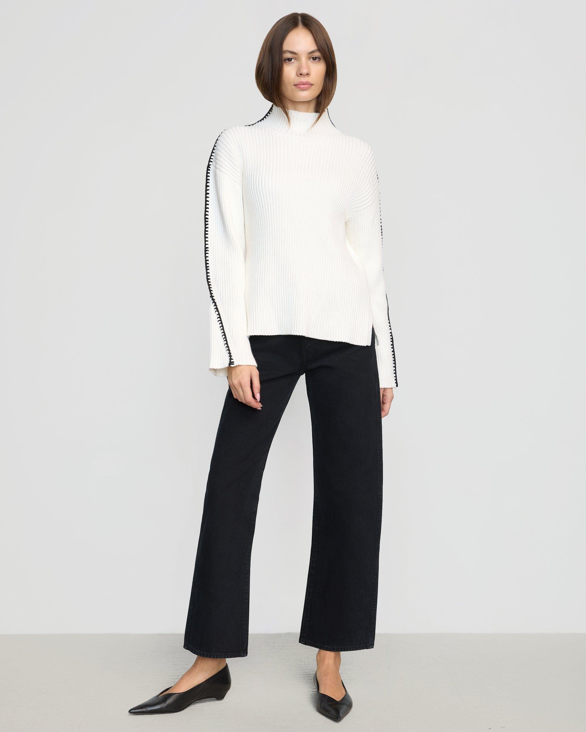 Aki Organic Cotton Contrast Stitch Sweater Product Image