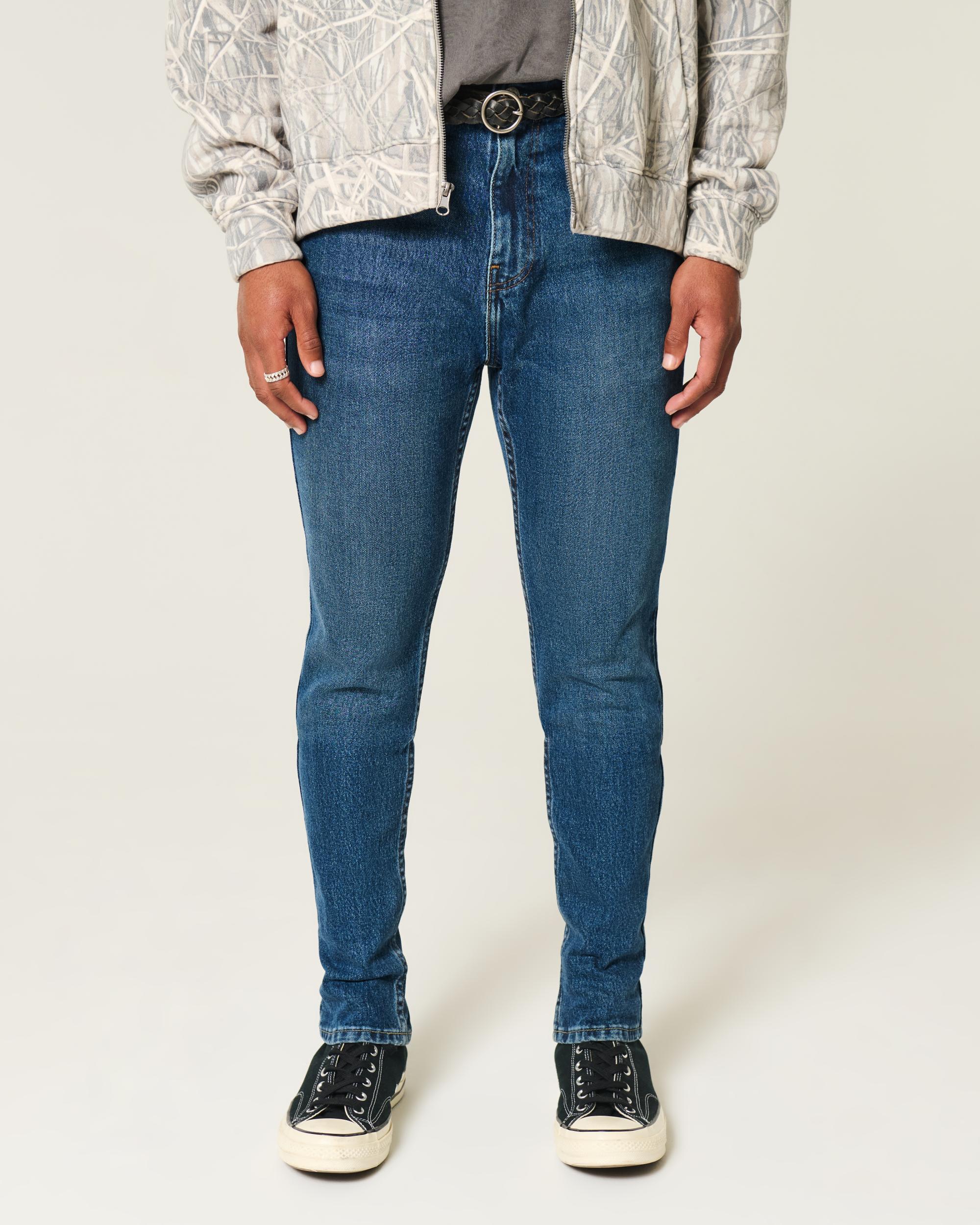 Dark Wash Athletic Skinny Jeans Product Image