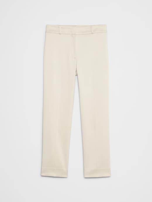 Satin High-Rise Straight Trouser Product Image