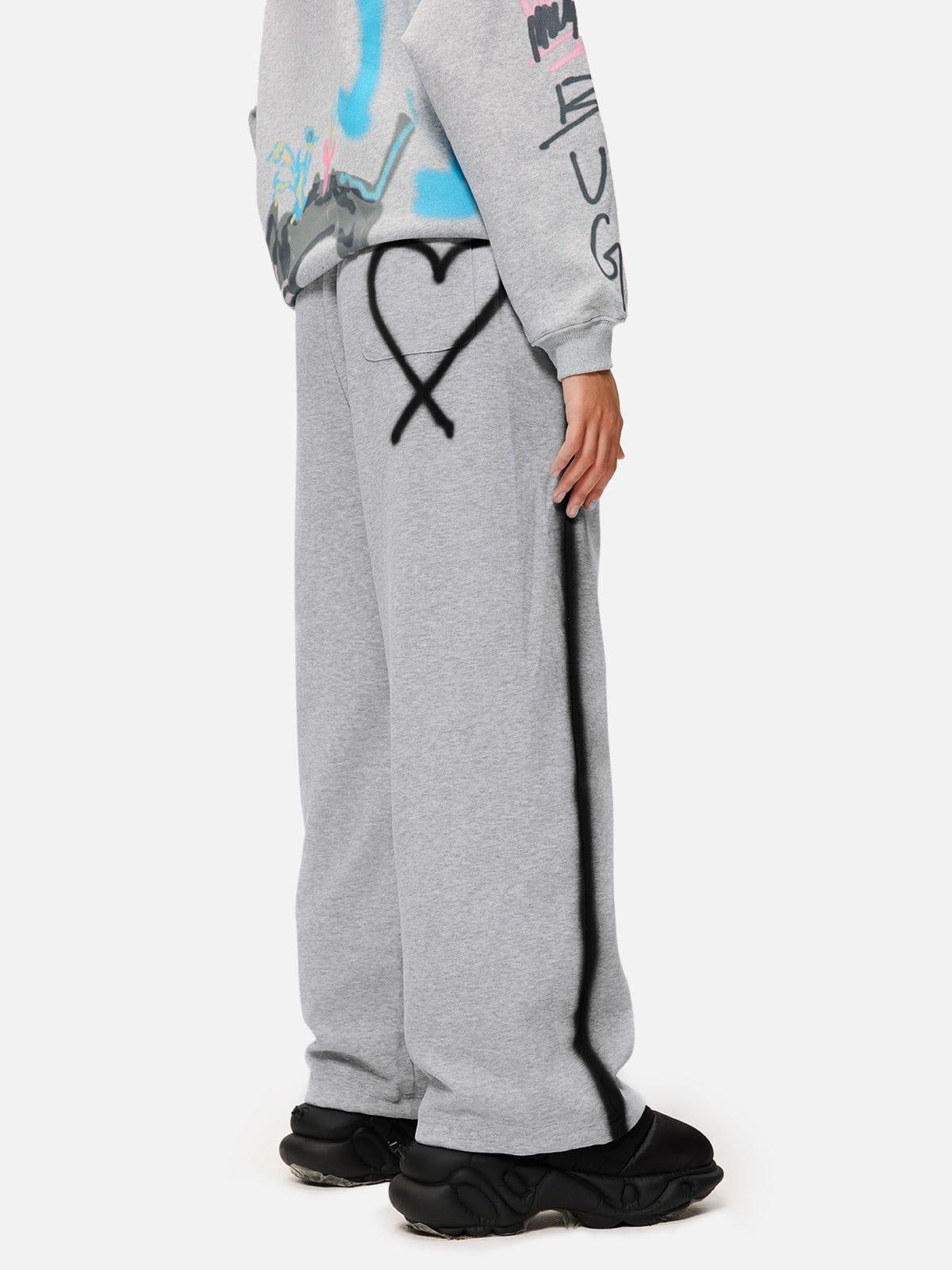 Aelfric Eden Graffiti Heart Baggy Sweatpants Female Product Image