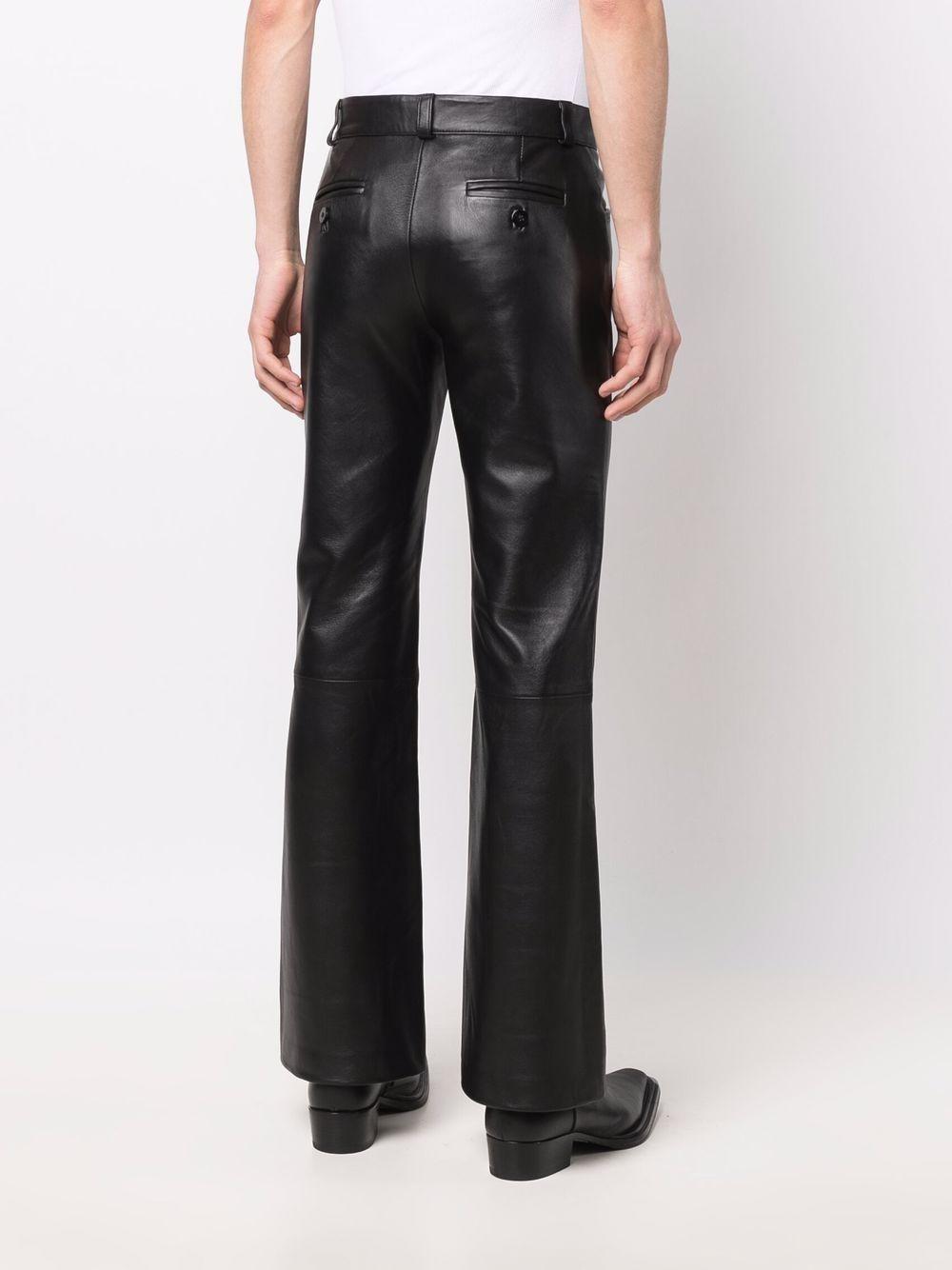 leather flare-leg trousers Product Image