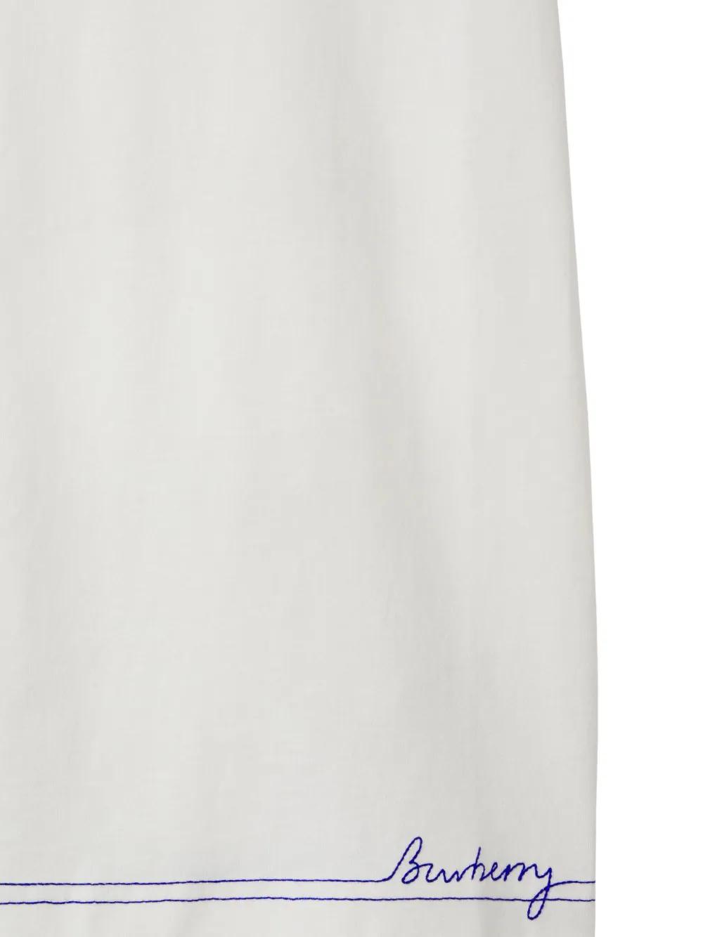 logo-embroidered organic cotton T-shirt Product Image