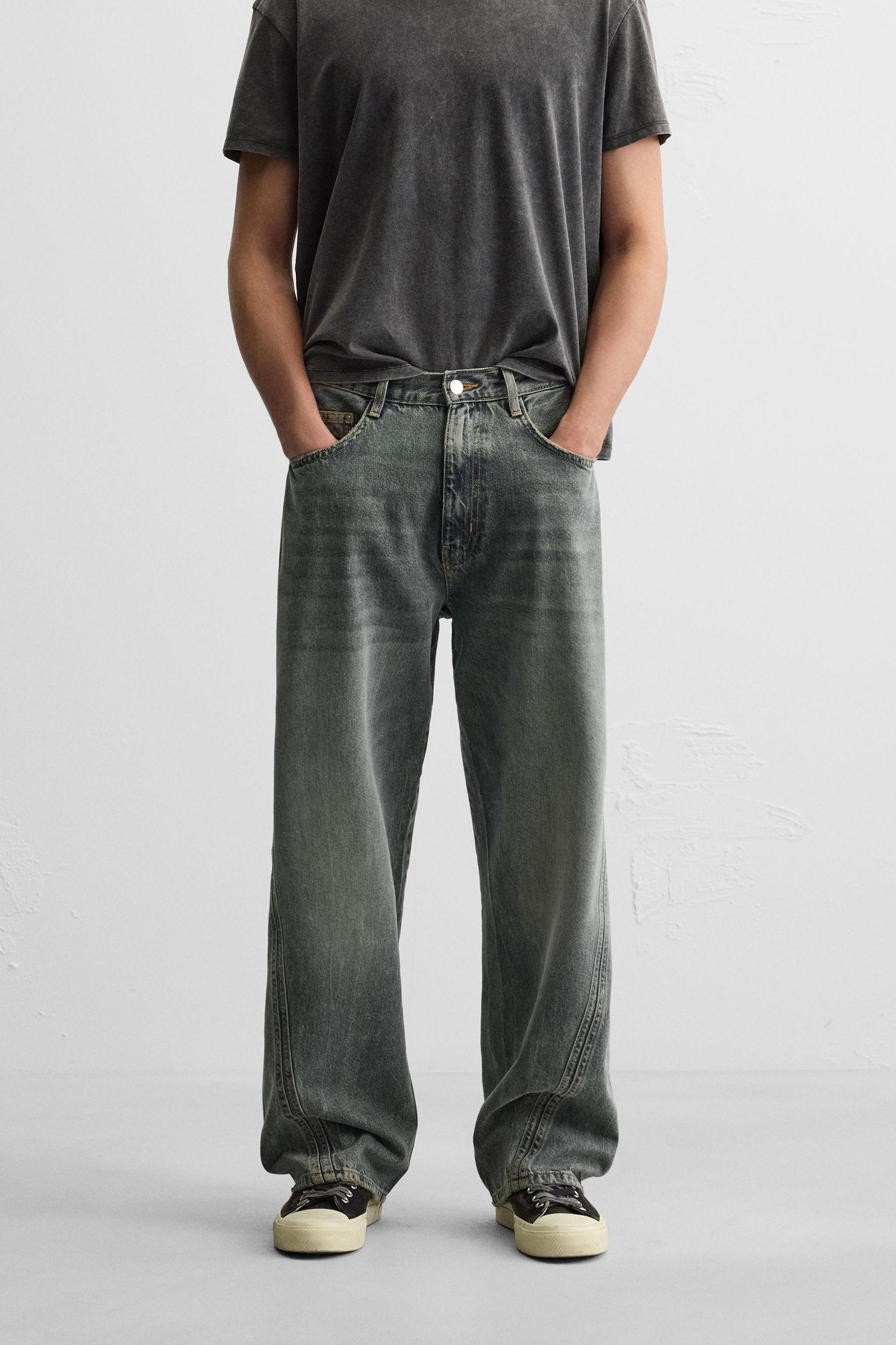 BAGGY FIT JEANS WITH SEAMS Product Image