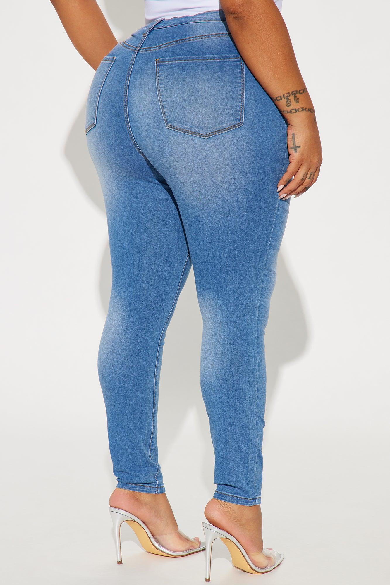 Imani Stretch Skinny Jeans - Medium Wash Product Image
