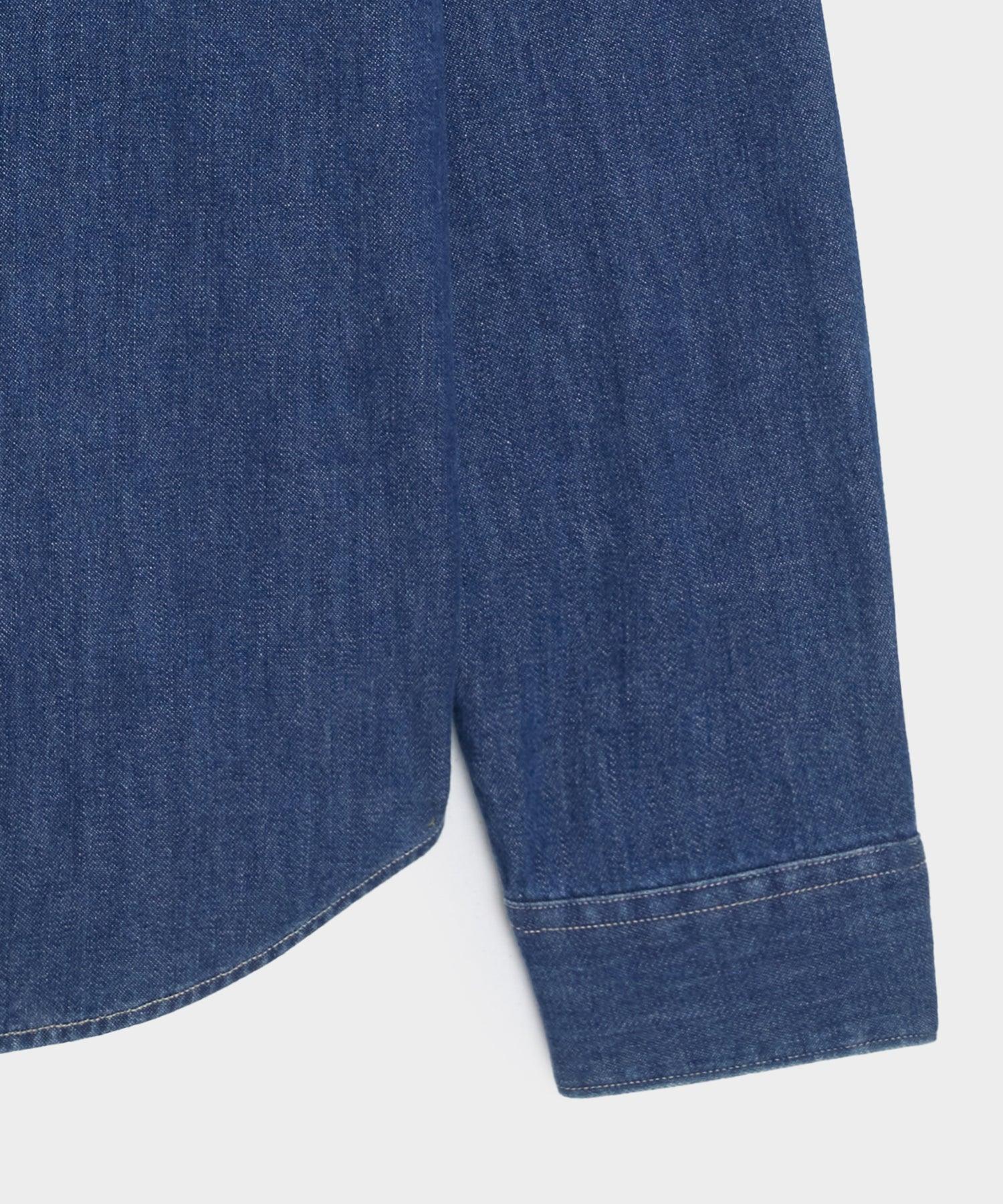 Denim Point Collar Shirt Product Image