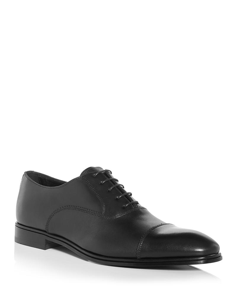 Ferragamo Mens Boston Leather Cap Toe Oxfords Product Image