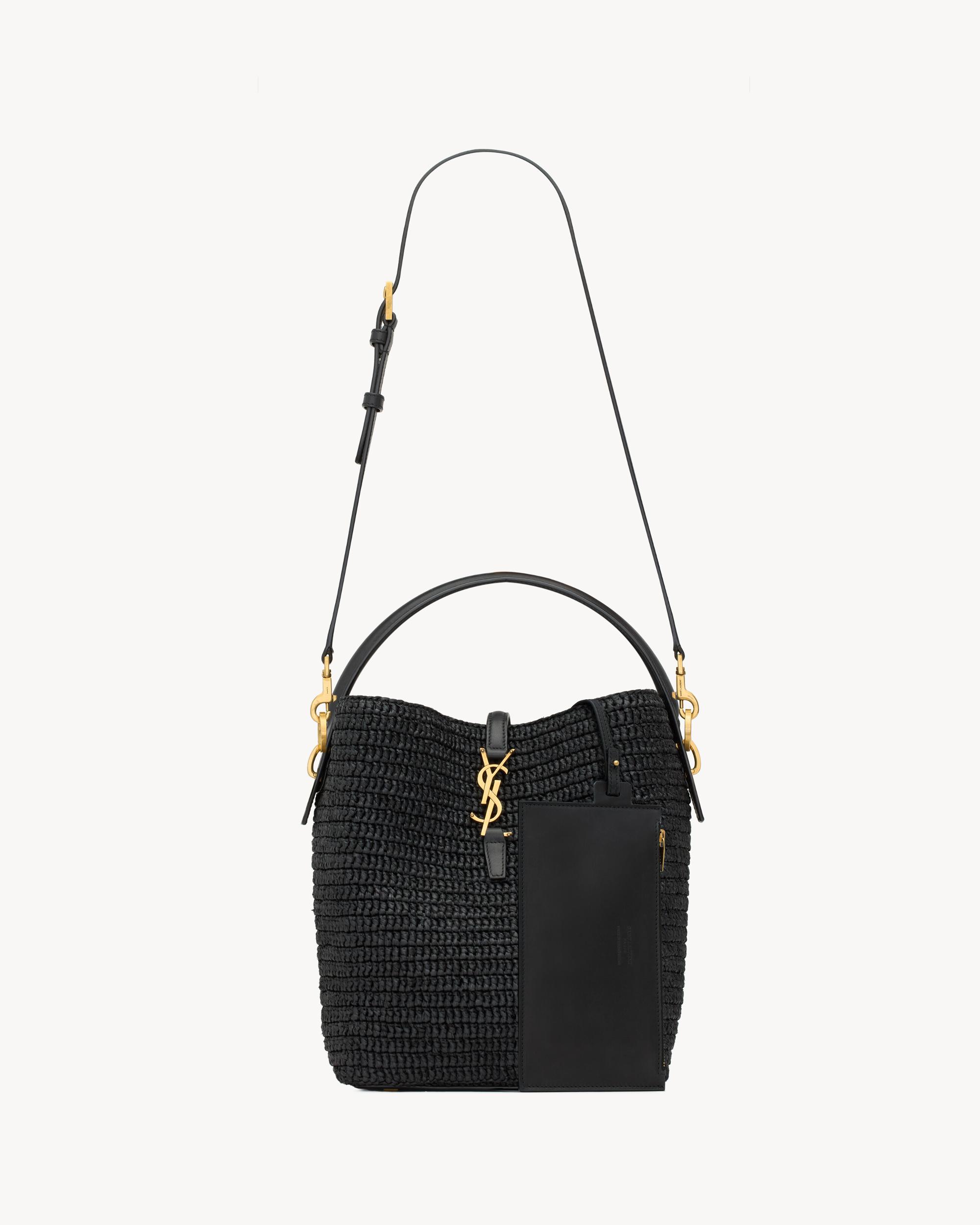 LE 37 in woven raffia and vegetable-tanned leather Product Image