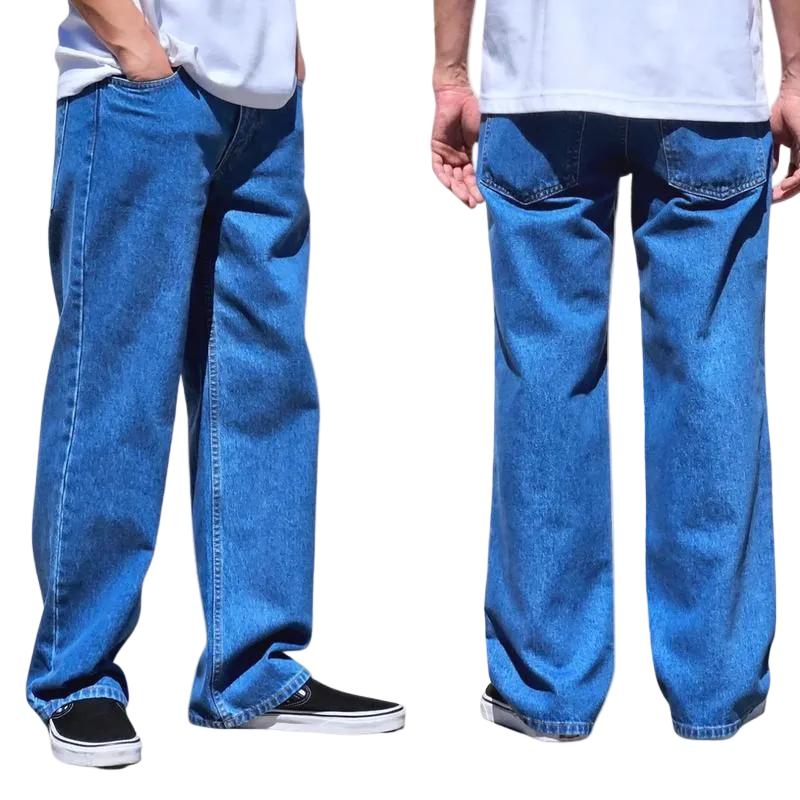 Neo Blue Baggy Pants Male Product Image