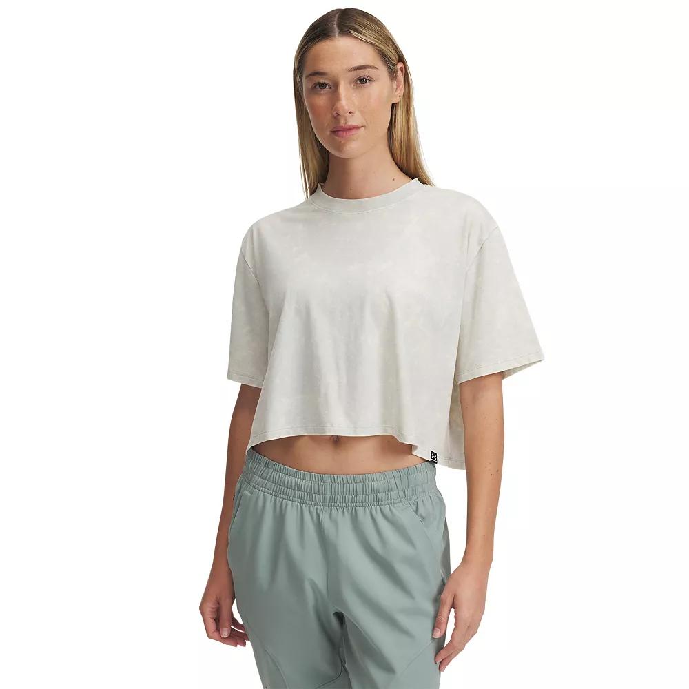 Women's Under Armour Rival Wash Short Sleeve Top, Size: Medium, Hydro Green Product Image