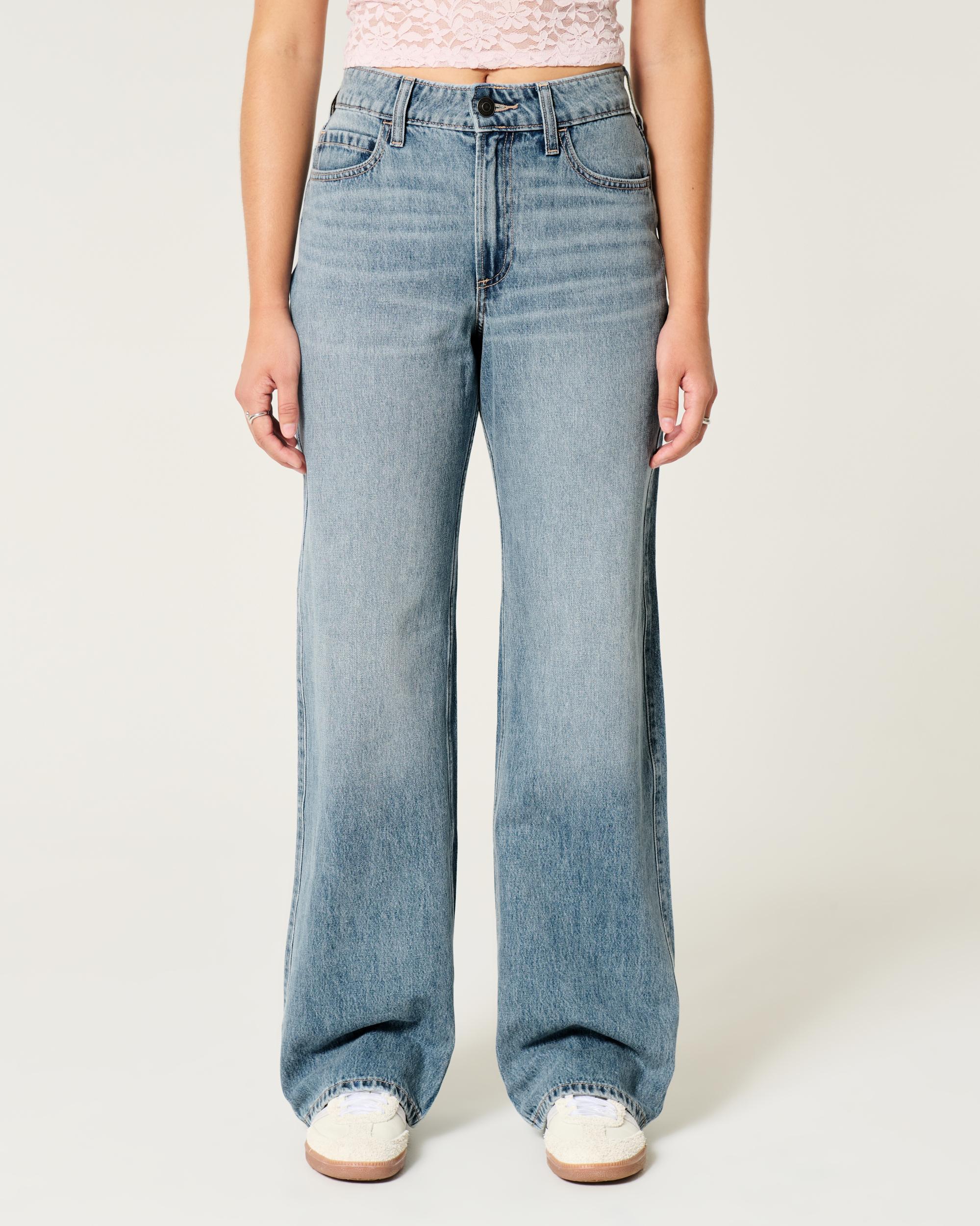 Curvy High-Rise Medium Wash Baggy Jeans Product Image