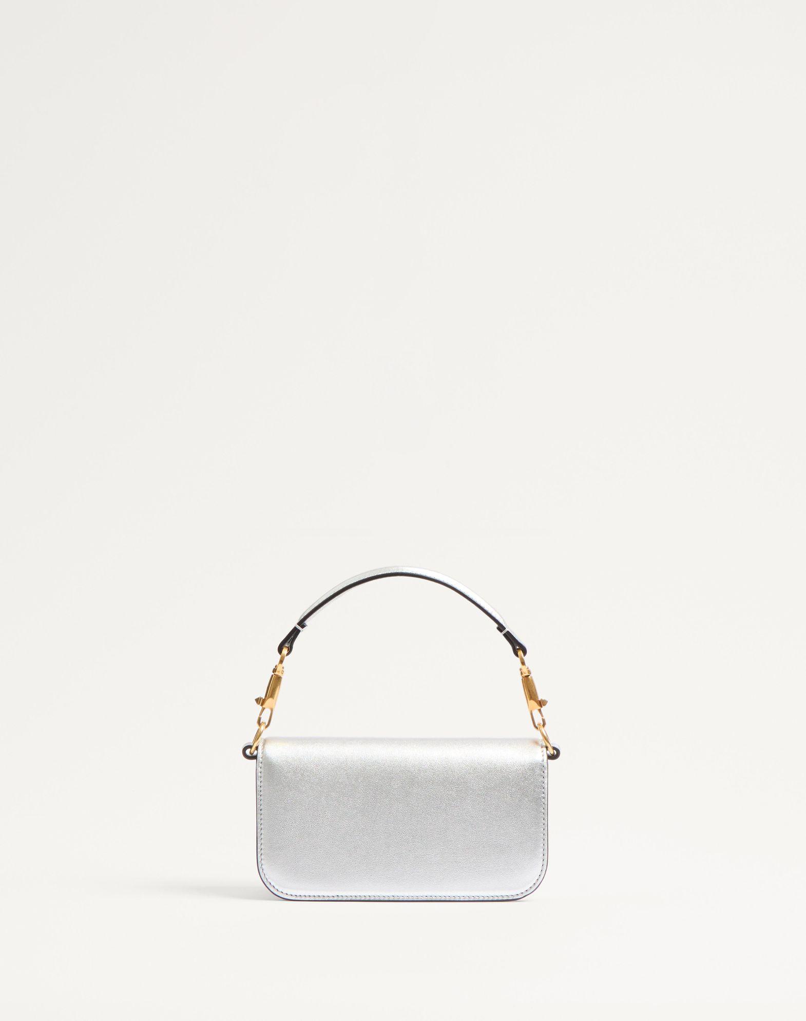 Valentino Garavani Locò Small Shoulder Bag In Laminated Calfskin With Jewel Logo Product Image