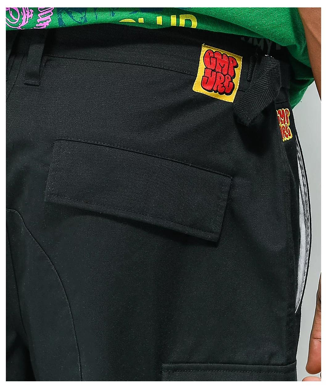 Empyre Loose Fit Black Cargo Skate Pants Product Image