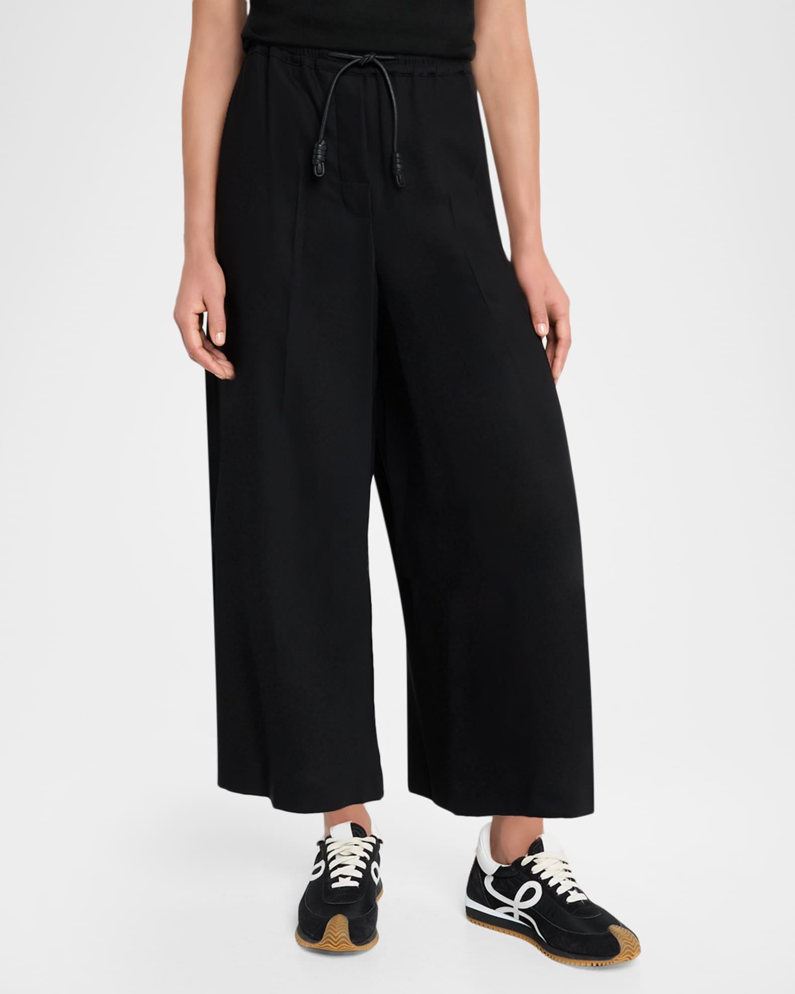 Cropped Drawstring Trousers Product Image