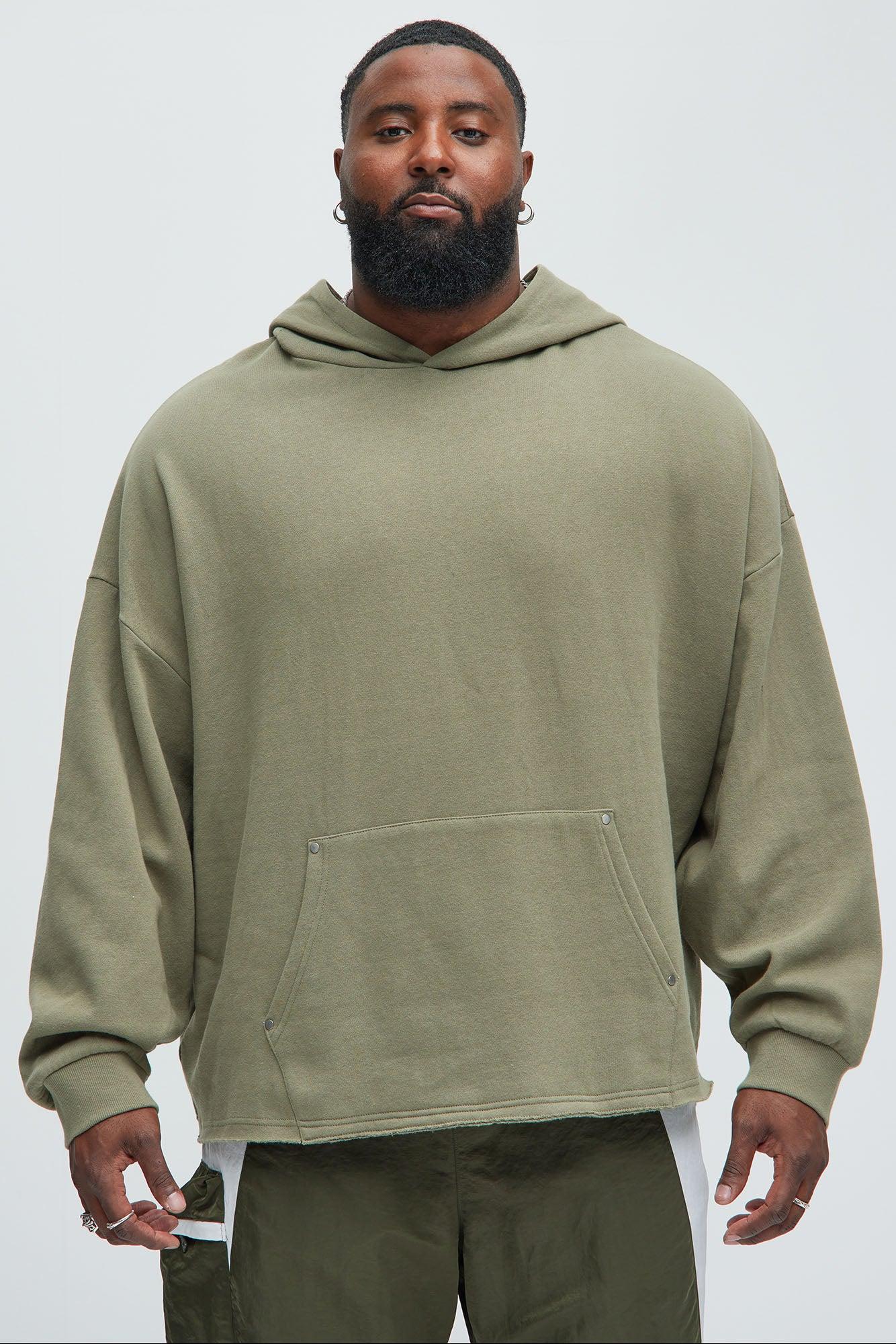 Ruffed Up Oversized Hoodie - Green Product Image