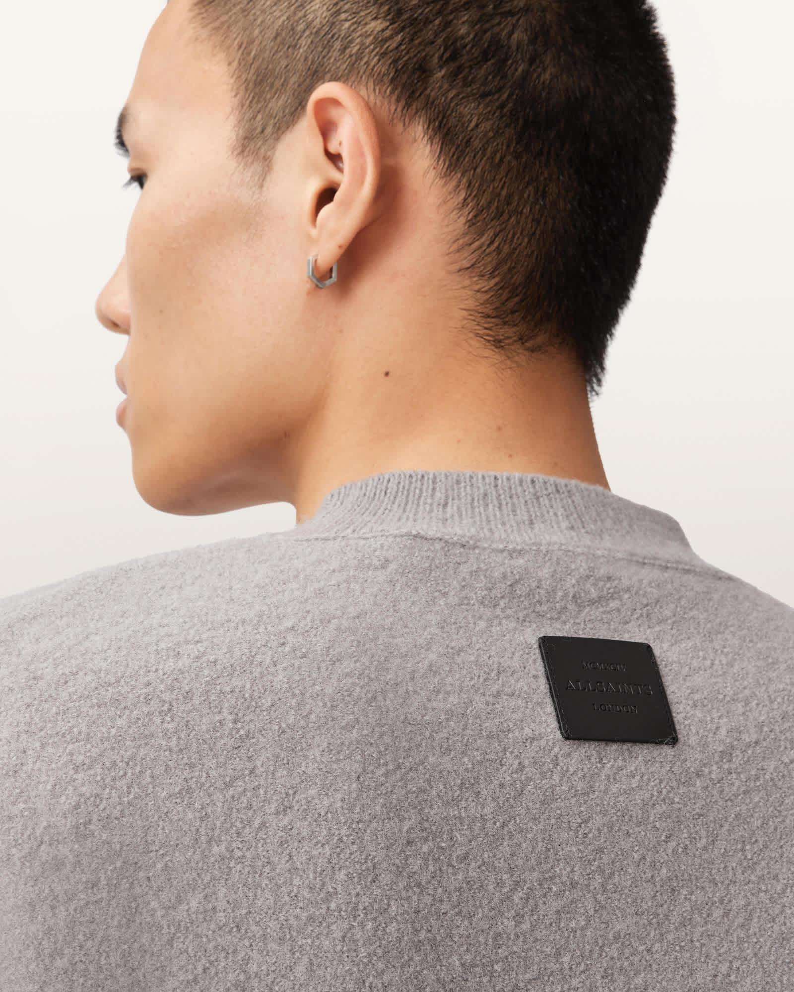 Marko Merino Wool Sweater HENGE GREY | ALLSAINTS US Product Image