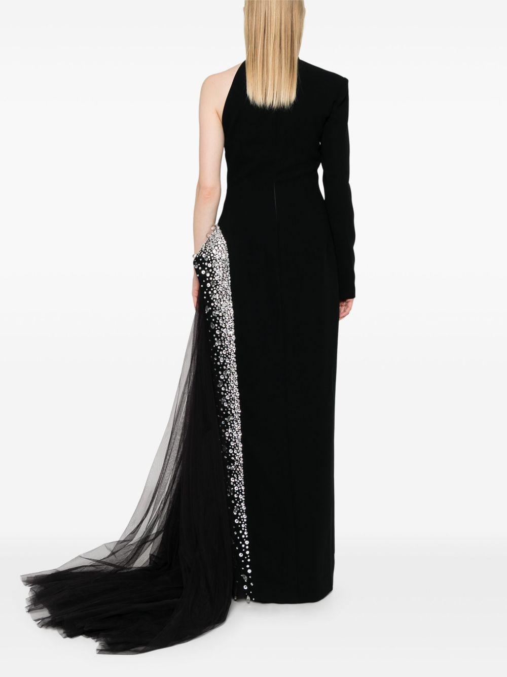 crystal-embellished crepe dress Product Image