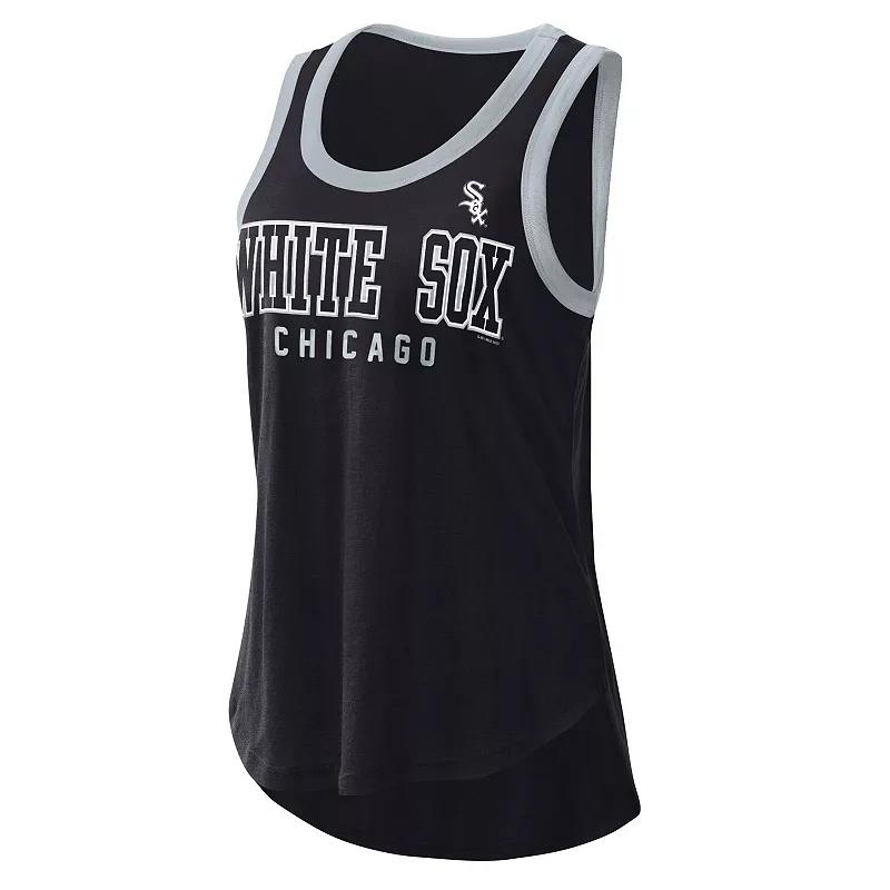 Women's G-III 4Her by Carl Banks  Black Chicago White Sox Clubhouse Tank Top, Size: Medium Product Image