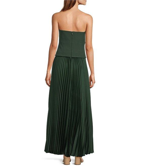 Antonio Melani Billie Crepe Strapless Pleated Maxi Dress Product Image