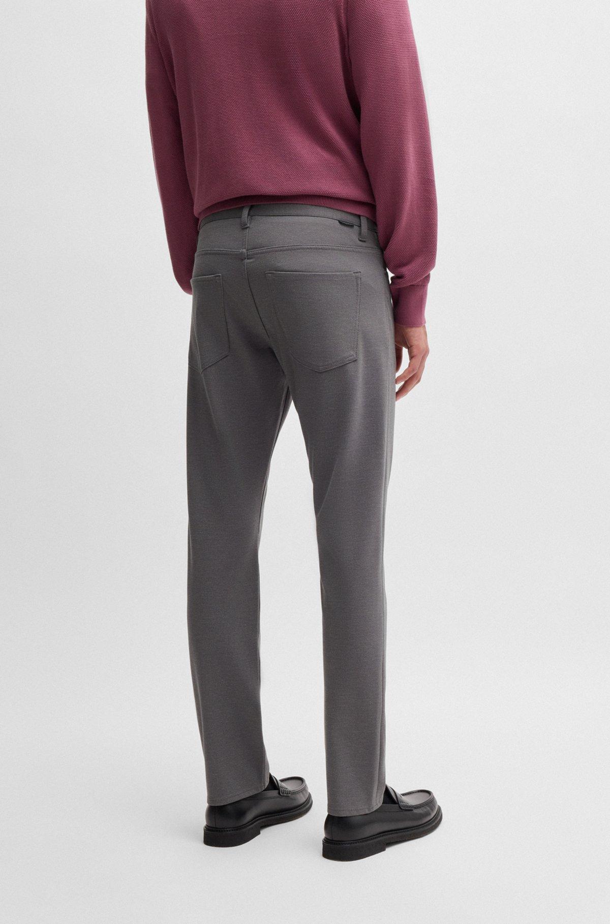 Delaware slim-fit trousers in two-tone stretch jersey Product Image